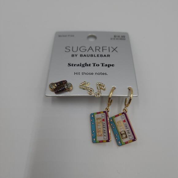 Sugarfix by Baublebar Bundle of Twelve Earrings Safety Pin Hoops - Picture 4 of 6
